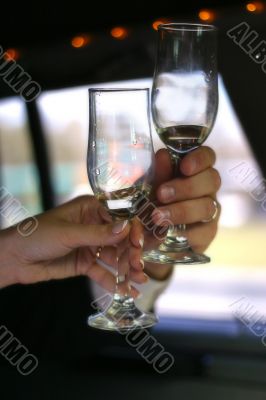 Glasses of champagne