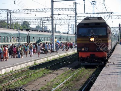 The locomotive of a train