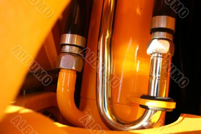 Detail of hydraulic system of a tractor