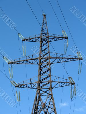 Line of high-voltage electricity transmissions