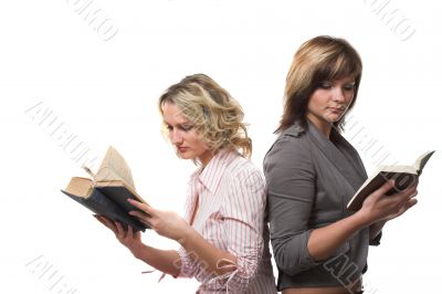girls with books