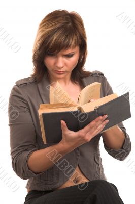 girl with book