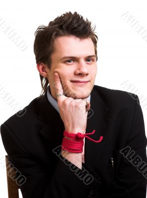 man on white background