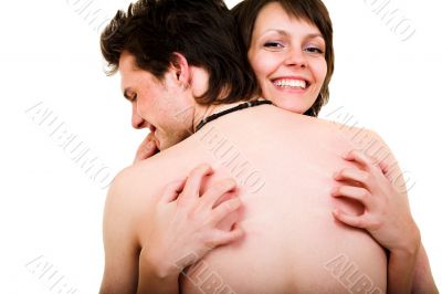 man on white background