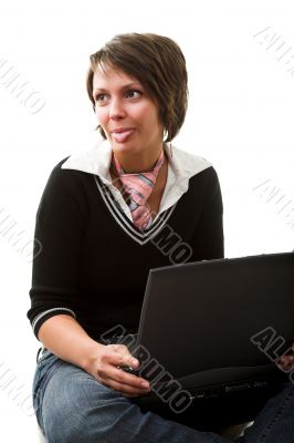  girl with laptop
