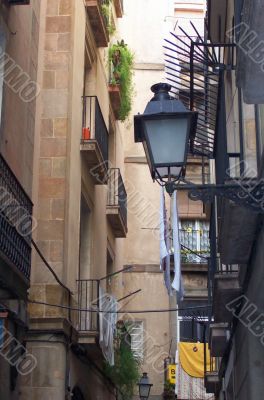 Street of old Barcelona