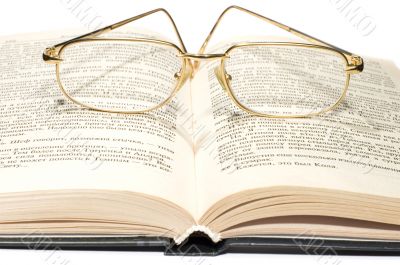 Book with glasses