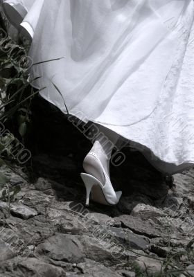 Footwear of the bride
