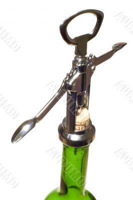 corkscrew with bottle
