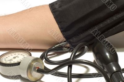 Hand  with tonometr