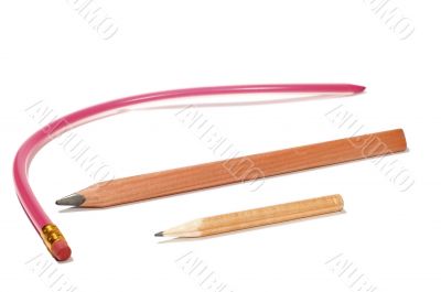 pencil and crayon