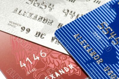 three credit cards