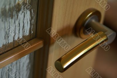 open door with door-handle