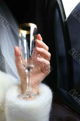 Glass with champagne