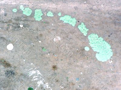 Concrete with spots of a paint