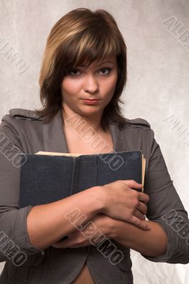 girl with book