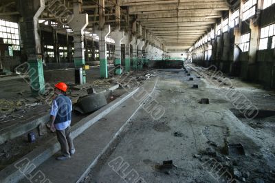 The destroyed factory