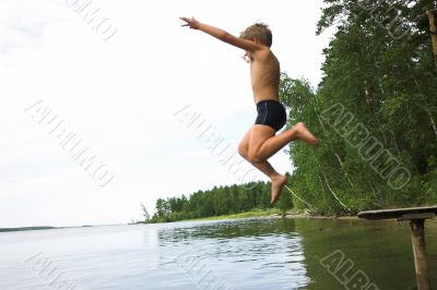 Jumpimng boy