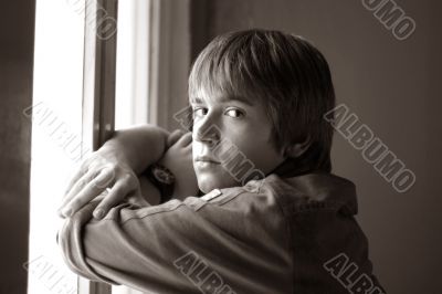 Portrait at a window