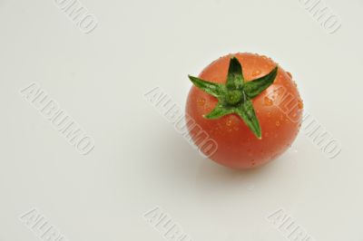 Tomato With Water Drops