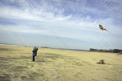 woman and kite