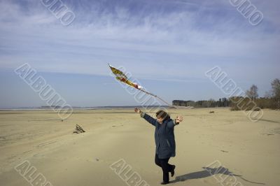 woman and kite