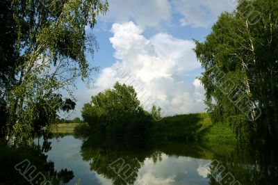 water and clouds