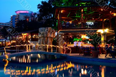 swimming pool and cafe