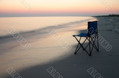 Camp-chair on the sea shore