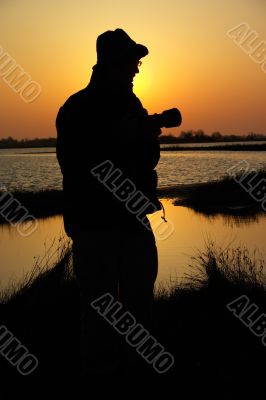Silhouette of the photographer