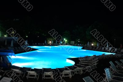 Night swimming pool