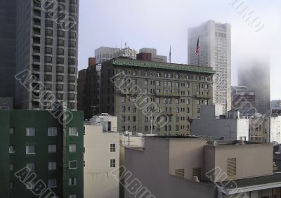 Fog in San Francisco downtown