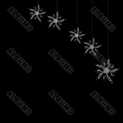 black-and-white flower background
