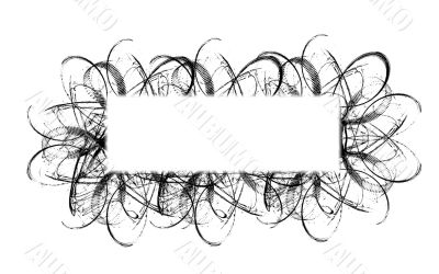 Horizontal frame with black ornament