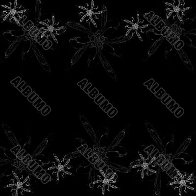 black -and-white flower background