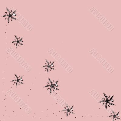 Summer background with abstract flowers