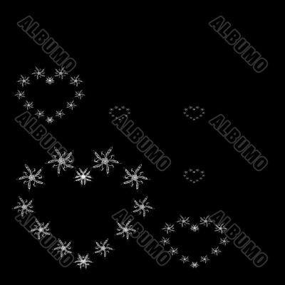 floral frame with black flowers