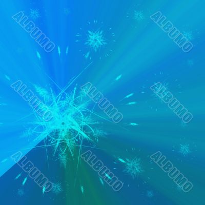 Blue background with abstract stars