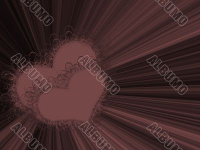 floral frame with dark background