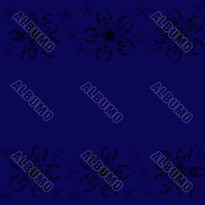 floral frame with black flowers