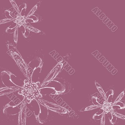 grunge background with abstract flowers
