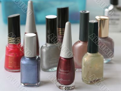 Various nail polishes
