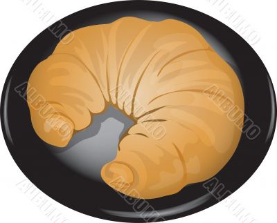 Croissant on a plate