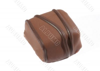 Isolated chocolate candy on white