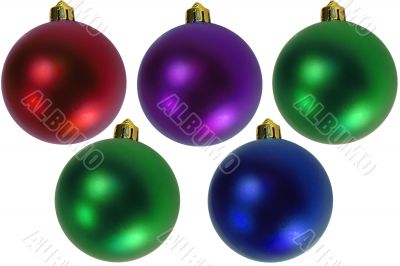 Colorful christmas ornaments