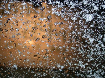 ice on glass