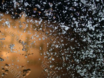 ice on glass