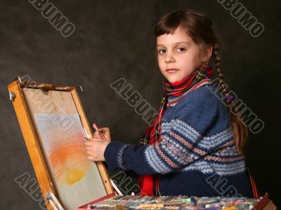 Drawing girl