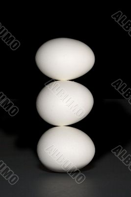 Three eggs, vertical