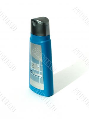 a bottle is shampoos